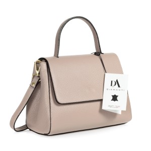 Geanta dama din piele naturala DiAmanti Salvini Roz Prafuit